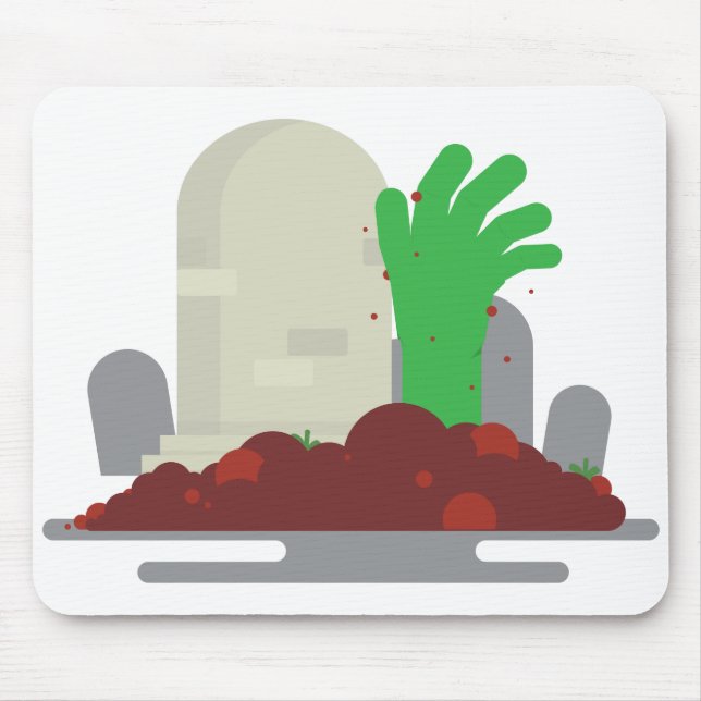creepy grave zombie mouse pad (Front)