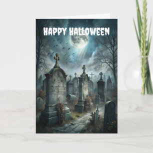 Creepy Graveyard Holiday Card