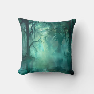 Creepy Green Swamp  Cushion