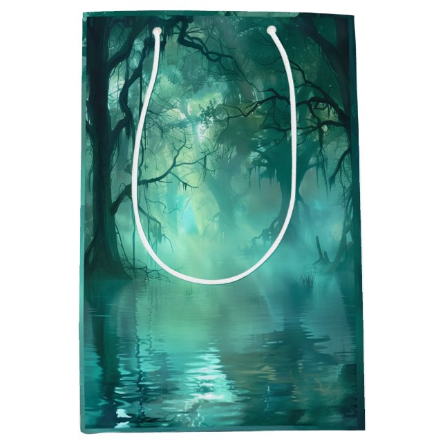 Creepy Green Swamp  Medium Gift Bag (Front)