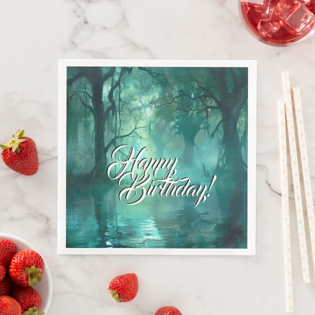 Creepy Green Swamp  Napkin (Insitu)