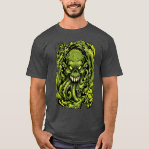 Creepy Green Tentacle Monster Graphic T-Shirt