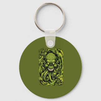 Creepy Green Tentacle Monster Keychain