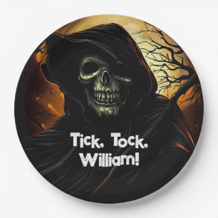 Creepy Grim Reaper Birthday Paper Plate