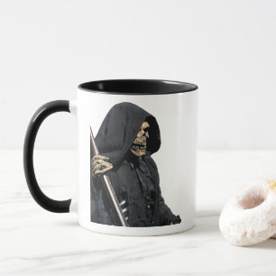 Creepy Grim Reaper Skeleton & Scythe Mug