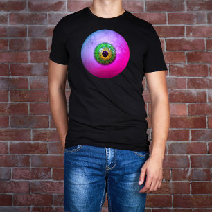 Creepy Gross Purple Green Eye Halloween T-Shirt