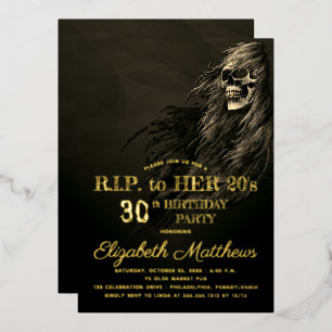 Creepy Hair Skull RIP to Her 20s Birthday Party