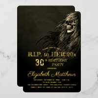 Creepy Hair Skull RIP to Her 20s Birthday Party