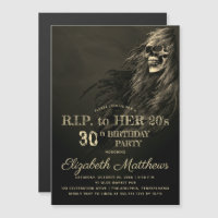 Creepy Hair Skull RIP to Her 20s Birthday Party