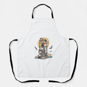 Creepy Halloween Cat Movies Costumes Feline Lovers Apron