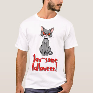 Creepy Halloween Cat T-Shirt