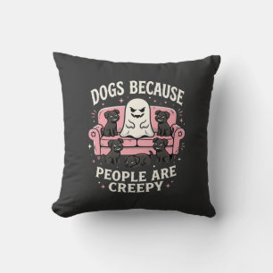 Creepy Halloween Dogs Because People Are Creepy Cushion