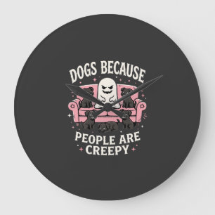 Creepy Halloween Dogs Because People Are Creepy Large Clock
