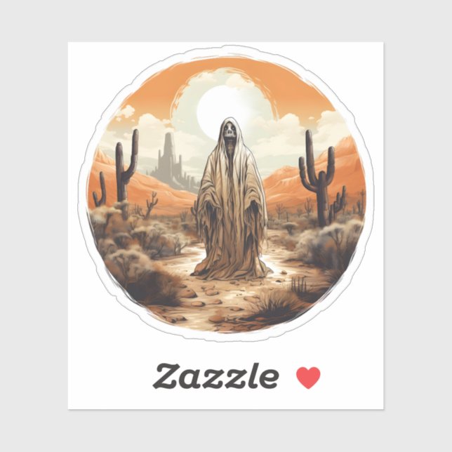 Creepy Halloween Ghost On A Desert Cool Ghost (Sheet)