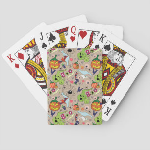 Creepy Halloween Graphics Set Playing Cards