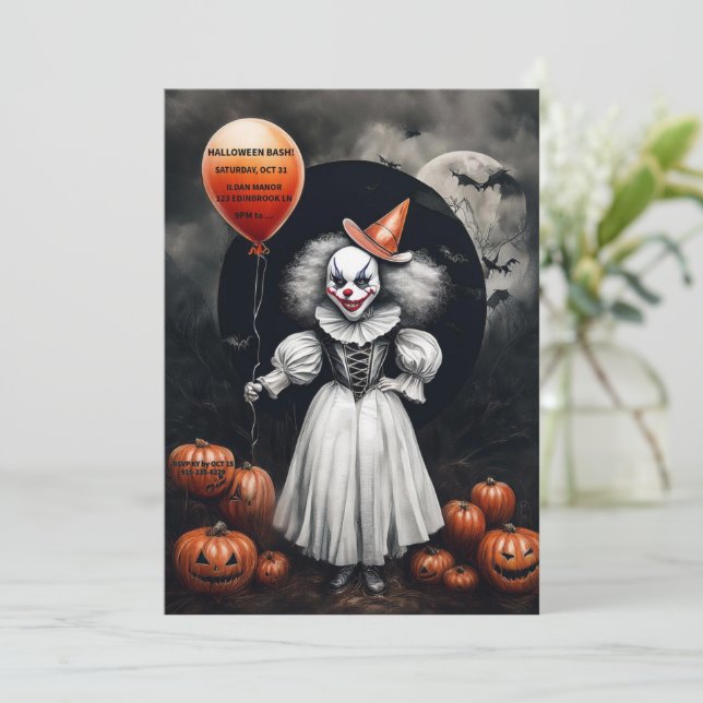 Creepy Halloween Invitation (Standing Front)