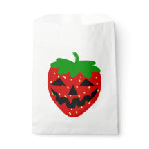 creepy halloween jack o'lantern strawberry