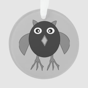 Creepy Halloween Owl Acrylic Ornament