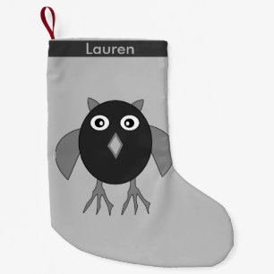 Creepy Halloween Owl Christmas Stocking