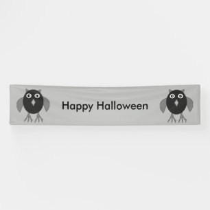 Creepy Halloween Owl Custom Banner