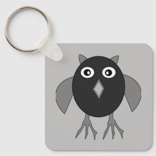 Creepy Halloween Owl Custom Key Ring
