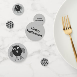 Creepy Halloween Owl Custom Table Confetti