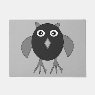 Creepy Halloween Owl Doormat