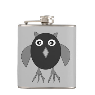 Creepy Halloween Owl Flask