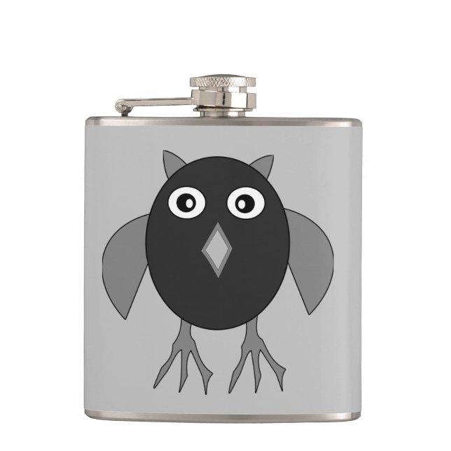 Creepy Halloween Owl Flask (Front)