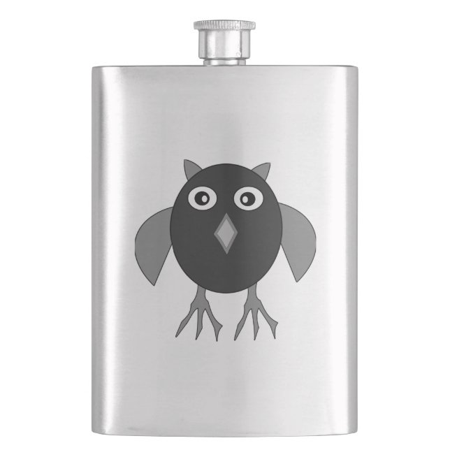 Creepy Halloween Owl Flasks (Front)