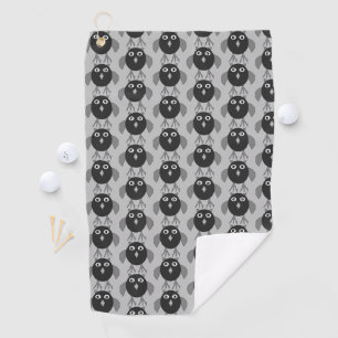 Creepy Halloween Owl Golf Towel