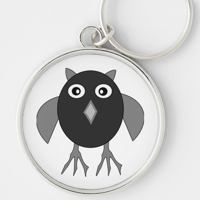 Creepy Halloween Owl Keychain (Front)