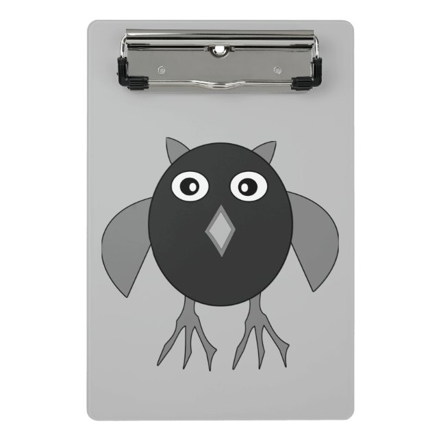 Creepy Halloween Owl Mini Clipboard (Front)