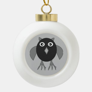 Creepy Halloween Owl Ornament