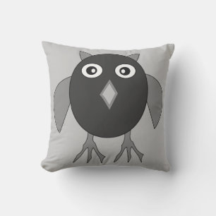 Creepy Halloween Owl Outdoor Pillow