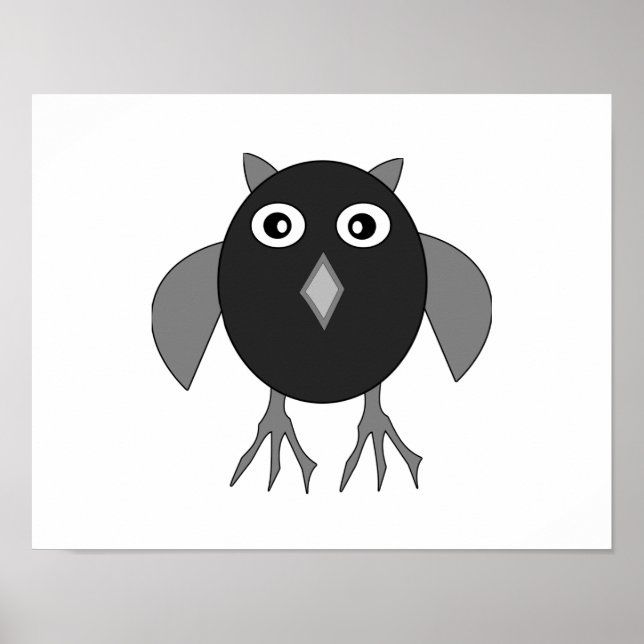 Creepy Halloween Owl Poster (Front)