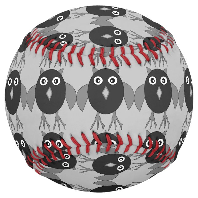Creepy Halloween Owl Softball (Front)
