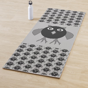 Creepy Halloween Owl Yoga Mat