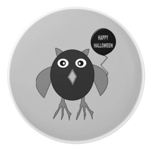 Creepy Halloween Party Owl Ceramic Knob