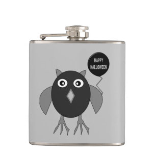 Creepy Halloween Party Owl Flask