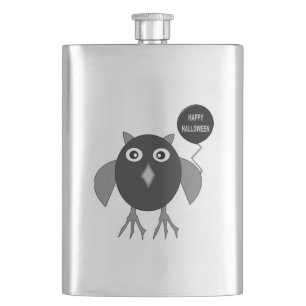 Creepy Halloween Party Owl Flasks