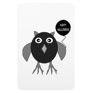 Creepy Halloween Party Owl Magnet