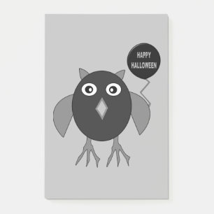 Creepy Halloween Party Owl Post it notes Pad