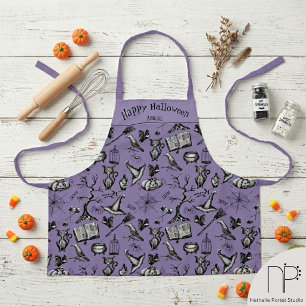 Creepy Halloween Personalised Apron for Children