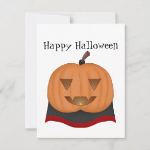 Creepy Halloween Pumpkin Holiday Card