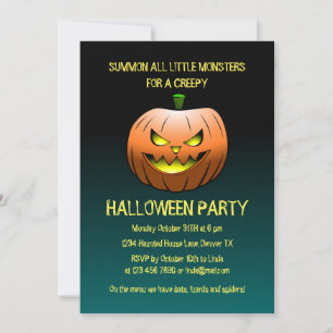 Creepy Halloween Pumpkin Invitation