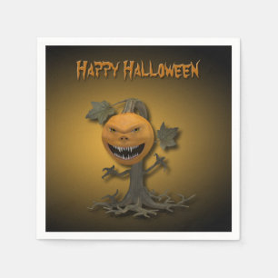 Creepy Halloween Pumpkin Tree - Paper Napkin
