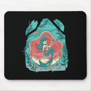 Creepy Halloween Sea Nymph Underwater Costume  Mouse Pad