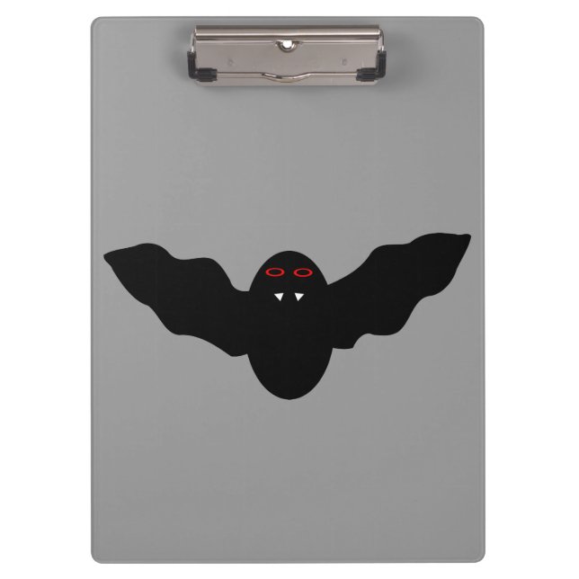 Creepy Halloween Vampire Bat Clipboard (Front)