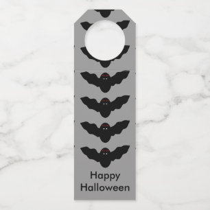 Creepy Halloween Vampire Bat Custom Bottle Hangers